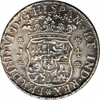 obverse of 4 Reales - Fernando IV (1754 - 1760) coin with KM# 17 from Guatemala.