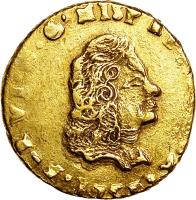 obverse of 1 Escudo - Fernando VI (1751) coin with KM# A6 from Guatemala.