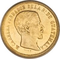 Guatemala coin 4 Pesos (1866 - 1869) obverse obverse of 4 Pesos (1866 - 1869) coin with KM# 187 from Guatemala.