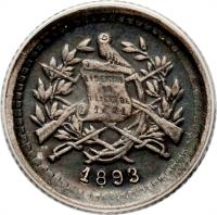 Guatemala coin 1/2 Real (1893) obverse obverse of 1/2 Real (1893) coin with KM# 163 from Guatemala.