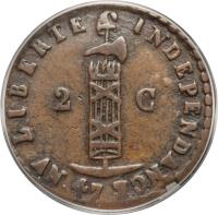 obverse of 2 Centimes - Faustin I (1850) coin with KM# 35 from Haiti.