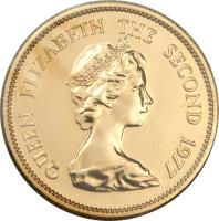 Hong Kong coin 1000 Dollars - Elizabeth II - Snake - 2'nd Portrait (1977) obverse obverse of 1000 Dollars - Elizabeth II - Snake - 2'nd Portrait (1977) coin with KM# 42 from Hong Kong. Inscription: QUEEN ELIZABETH THE SECOND 1977