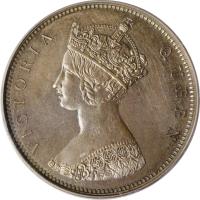 obverse of 1 Cent - Victoria (1862) coin with KM# Pn27 from Hong Kong.