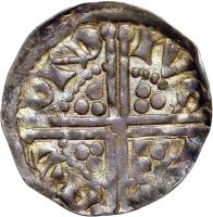 Ireland coin 1 Penny - Henry III - Dublin mint (1251 - 1254) reverse reverse of 1 Penny - Henry III - Dublin mint (1251 - 1254) coin with SP# 6236 from Ireland. Inscription: RIC | ARD | ON D | IVЄ