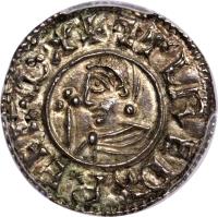 Ireland coin 1 Penny - Dublin mint (995 - 1000) obverse obverse of 1 Penny - Dublin mint (995 - 1000) coin with SP# 6102 from Ireland. Inscription: + TTLRED X RE FR · OX