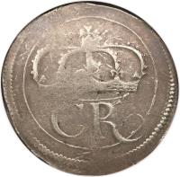 obverse of 1 Crown - Charles (1643) coin with SP# 6544 from Ireland.