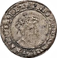 obverse of 6 Pence - Henry VIII (1550) coin with SP# 6488 from Ireland.