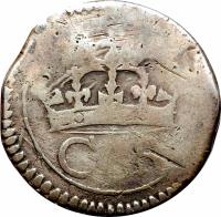 Ireland coin 12 Pence - Charles (1643 - 1644) obverse obverse of 12 Pence - Charles (1643 - 1644) coin with SP# 6546 from Ireland.
