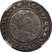 Ireland coin 1 Shilling - James I (1604 - 1607) obverse obverse of 1 Shilling - James I (1604 - 1607) coin with SP# 6516 from Ireland.