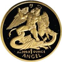 reverse of 1 Angel - Elizabeth II - 3'rd Portrait (1994 - 2007) coin with KM# 397 from Isle of Man.