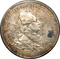 Liechtenstein coin 1 Thaler - Franz Joseph I (1778) obverse obverse of 1 Thaler - Franz Joseph I (1778) coin with C# 6 from Liechtenstein. Inscription: FRANCIOS · D · G · S · R · I · PR · & · GUB · DOM · DE LIECHTENSTEIN · F · Wˣ
