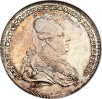Liechtenstein coin 1/2 Thaler - Franz Joseph I (1778) obverse obverse of 1/2 Thaler - Franz Joseph I (1778) coin with C# 5 from Liechtenstein. Inscription: FRANCIOS · D · G · S · R · I · PR · & · GUB · DOM · DE LIECHTENSTEIN · F · Wˣ