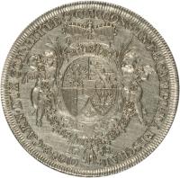 Liechtenstein coin 1/2 Thaler - Joseph Wenzel (1758) reverse reverse of 1/2 Thaler - Joseph Wenzel (1758) coin with C# 1 from Liechtenstein. Inscription: OPP · & CARN · DUX COM · RITTB · S · C · M · CONS · INT · & CAMPIMARESCHAL · 17 58
