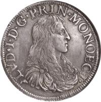 Monaco coin 1 Scudo - Louis I (1662 - 1682) obverse obverse of 1 Scudo - Louis I (1662 - 1682) coin with KM# 37 from Monaco. Inscription: LVD*I*D*G*PRIN*MONOECI*