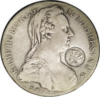 obverse of 1 Thaler - Countermarked Coinage (1780) coin with KM# 45 from Mozambique.