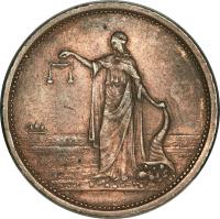 obverse of 1 Penny - D. Anderson, Wellington coin with KM# Tn3 from New Zealand.