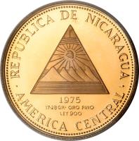 obverse of 2000 Córdobas - United States (1975) coin with KM# 41 from Nicaragua.