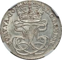 Norway coin 24 Skilling (1746 - 1763) obverse obverse of 24 Skilling (1746 - 1763) coin with KM# 236 from Norway. Inscription: NORV.VA.GO D.G.REX.DAN.