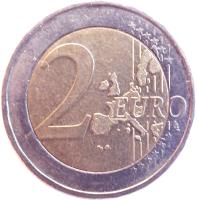 reverse of 2 Euro - Olympic Games (2004) coin with KM# 209 from Greece. Inscription: 2 EURO LL