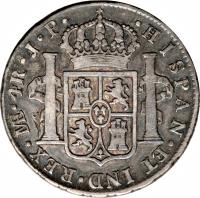 reverse of 4 Reales - Carlos IV (1791 - 1808) coin with KM# 96 from Peru.