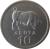 reverse of 10 Lepta (1976 - 1978) coin with KM# 113 from Greece. Inscription: 10 ΛΕΠΤΑ