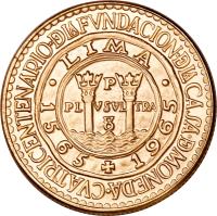 reverse of 50 Soles de Oro - Casa de Moneda (1965) coin with KM# 242 from Peru.