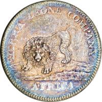 obverse of 1 Dollar - Sierra Leone Company (1791) coin with KM# 7 from Sierra Leone. Inscription: SIERRA LEONE COMPANY AFRICA