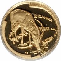 South Africa coin 1/10 Ounce - Natura (2000) reverse reverse of 1/10 Ounce - Natura (2000) coin with KM# 258 from South Africa. Inscription: Natura