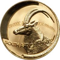 obverse of 1/2 Ounce - Natura (2000) coin with KM# 260 from South Africa.