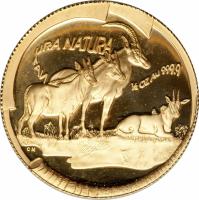 reverse of 1/2 Ounce - Natura (2000) coin with KM# 260 from South Africa.