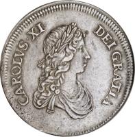 obverse of 8 Mark - Carl XI (1670) coin with KM# 275 from Sweden.