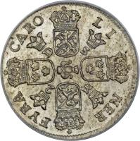 Sweden coin 2 Caroliner - Carl XII (1718) reverse reverse of 2 Caroliner - Carl XII (1718) coin with KM# 322 from Sweden.