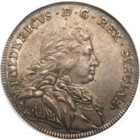 Sweden coin 1 Riksdaler - Fredrik I (1738 - 1748) obverse obverse of 1 Riksdaler - Fredrik I (1738 - 1748) coin with KM# 423 from Sweden.