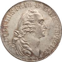 obverse of 1/8 Riksdaler - Adolf Fredrik (1767 - 1768) coin with KM# 487 from Sweden.