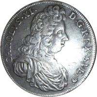 obverse of 4 Mark - Carl XI (1683 - 1696) coin with KM# 296 from Sweden.