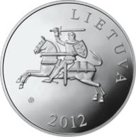 Lithuania coin 50 Litų - Lithuanian Nature (2012) obverse obverse of 50 Litų - Lithuanian Nature (2012) coin with KM# 178 from Lithuania. Inscription: LIETUVA 2012