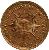 obverse of 5 Centesimos (1855) coin with KM# 6 from Uruguay. Inscription: REPUBLICA ORIENTAL DEL URUGUAY 1855