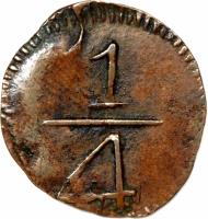 Venezuela coin 1/4 Real - Fernando VII - Maracaibo (1813) reverse reverse of 1/4 Real - Fernando VII - Maracaibo (1813) coin with KM# 1 from Venezuela.