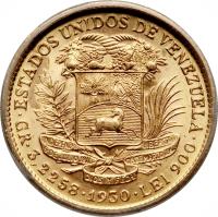 reverse of 10 Bolivares - Centenary of the Death of the Liberator (1930) coin with Y# 31 from Venezuela.