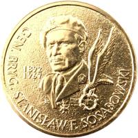 Poland coin 2 Złote - General Stanisław F. Sosabowski (1892-1967) (2004) reverse reverse of 2 Złote - General Stanisław F. Sosabowski (1892-1967) (2004) coin with Y# 499 from Poland. Inscription: GEN.BRIG.STANISŁAW F.SOSABOWSKI 1892 1967