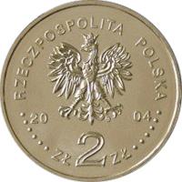 Poland coin 2 Złote - XXVIIIth Olympic Games - Athens 2004 (2004) obverse obverse of 2 Złote - XXVIIIth Olympic Games - Athens 2004 (2004) coin with Y# 516 from Poland. Inscription: RZECZPOSPOLITA POLSKA 2004 ZŁ 2 ZŁ