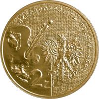 obverse of 2 Złote - Polish Painters of the Turn of 19th and 20th Centuries: Stanisław Wyspiański (1869-1907) (2004) coin with Y# 512 from Poland. Inscription: RZECZPOSPOLITA POLSKA 2004 2 WŁ