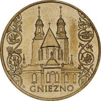 Poland coin 2 Złote - Gniezno (2005) reverse reverse of 2 Złote - Gniezno (2005) coin with Y# 564 from Poland. Inscription: GNIEZNO