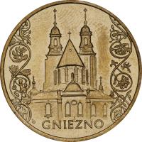 reverse of 2 Złote - Gniezno (2005) coin with Y# 564 from Poland. Inscription: GNIEZNO