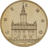 reverse of 2 Złote - Chełmno (2006) coin with Y# 545 from Poland. Inscription: CHEŁMNO