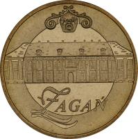 reverse of 2 Złote - Żagań (2006) coin with Y# 569 from Poland. Inscription: ƵAGAŃ