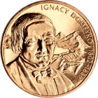 Poland coin 2 Złote - Polish Travelers & Explorers: Ignacy Domeyko (1802-1889) (2007) reverse reverse of 2 Złote - Polish Travelers & Explorers: Ignacy Domeyko (1802-1889) (2007) coin with Y# 590 from Poland. Inscription: IGNACY DOMEYKO 1802 - 1899