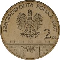 obverse of 2 Złote - Stargard Szczeciński (2007) coin with Y# 613 from Poland. Inscription: RZECZPOSPOLITA POLSKA 2007 2 ZŁ