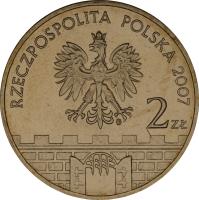 obverse of 2 Złote - Brzeg (2007) coin with Y# 615 from Poland. Inscription: RZECZPOSPOLITA POLSKA 2007 2 ZŁ