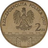 Poland coin 2 Złote - Racibórz (2007) obverse obverse of 2 Złote - Racibórz (2007) coin with Y# 619 from Poland. Inscription: RZECZPOSPOLITA POLSKA 2007 2 ZŁ